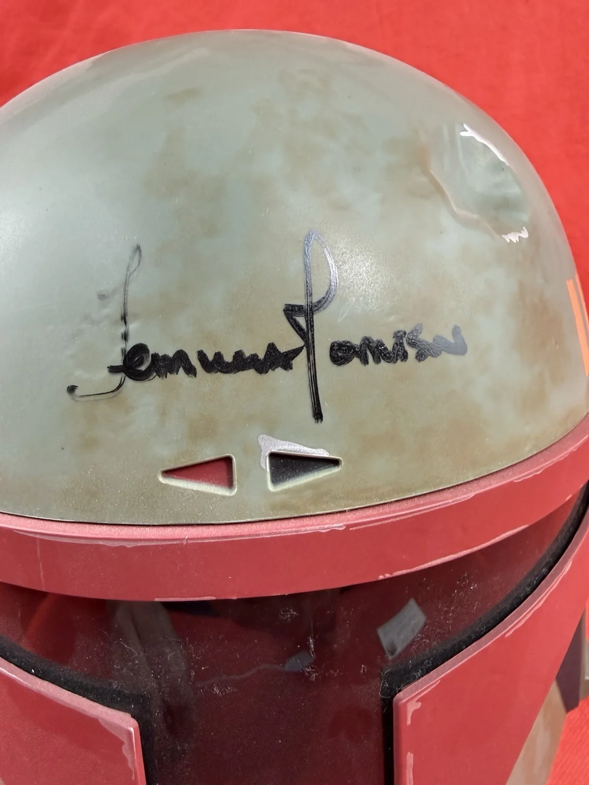 Temuera Morrison — Star Wars Original Temuera Morrison Jango Fett Rearmoured Signed Helmet, image 3