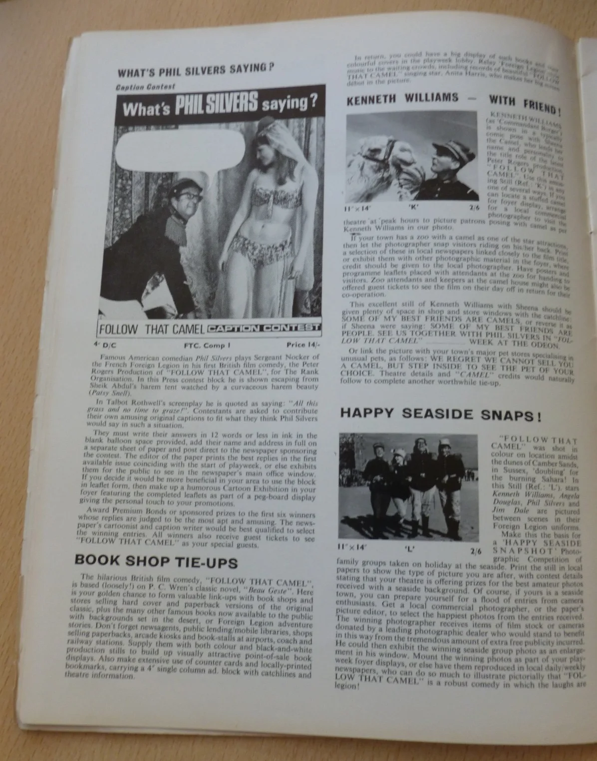 Carry On Follow That Camel Press book Phil Silvers Kenneth Williams Jim Dale, изображение 4