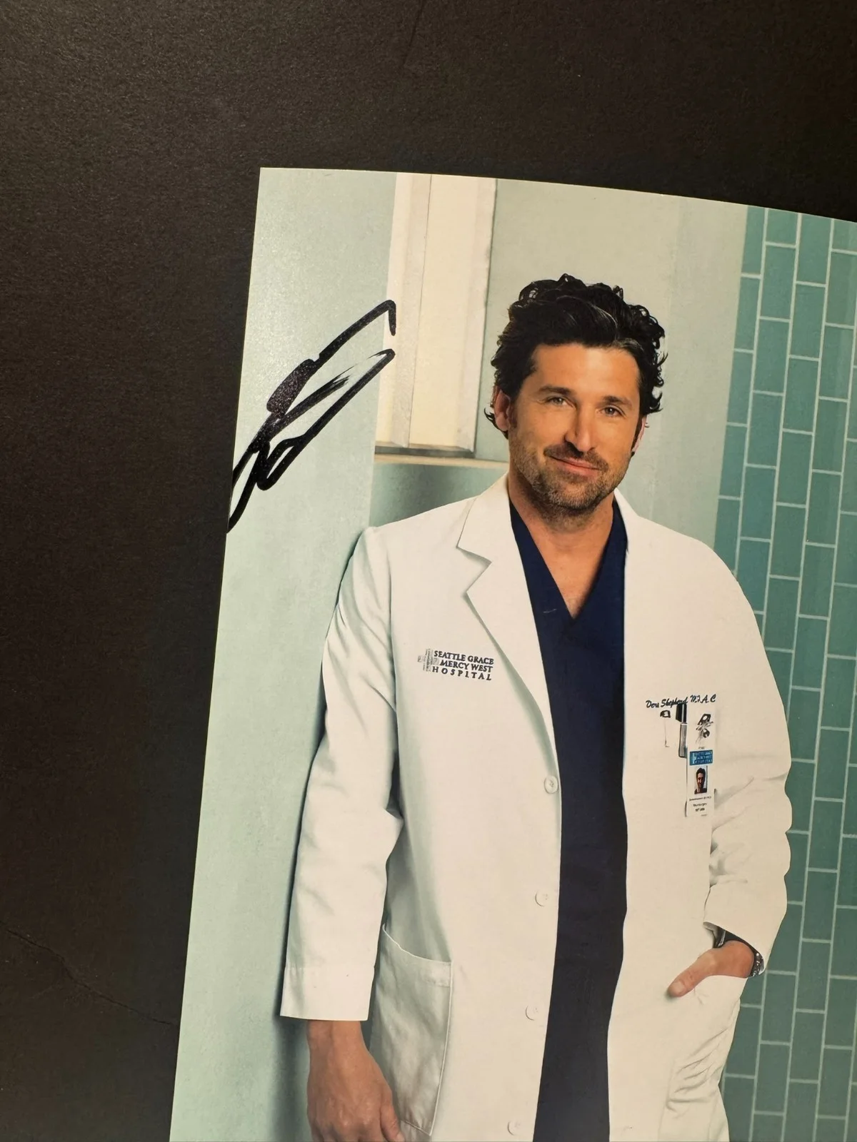 PATRICK DEMPSEY SIGNED 8X10 DEREK SHEPARD PHOTO GREYS ANATOMY AUTO BAS COA, image 2