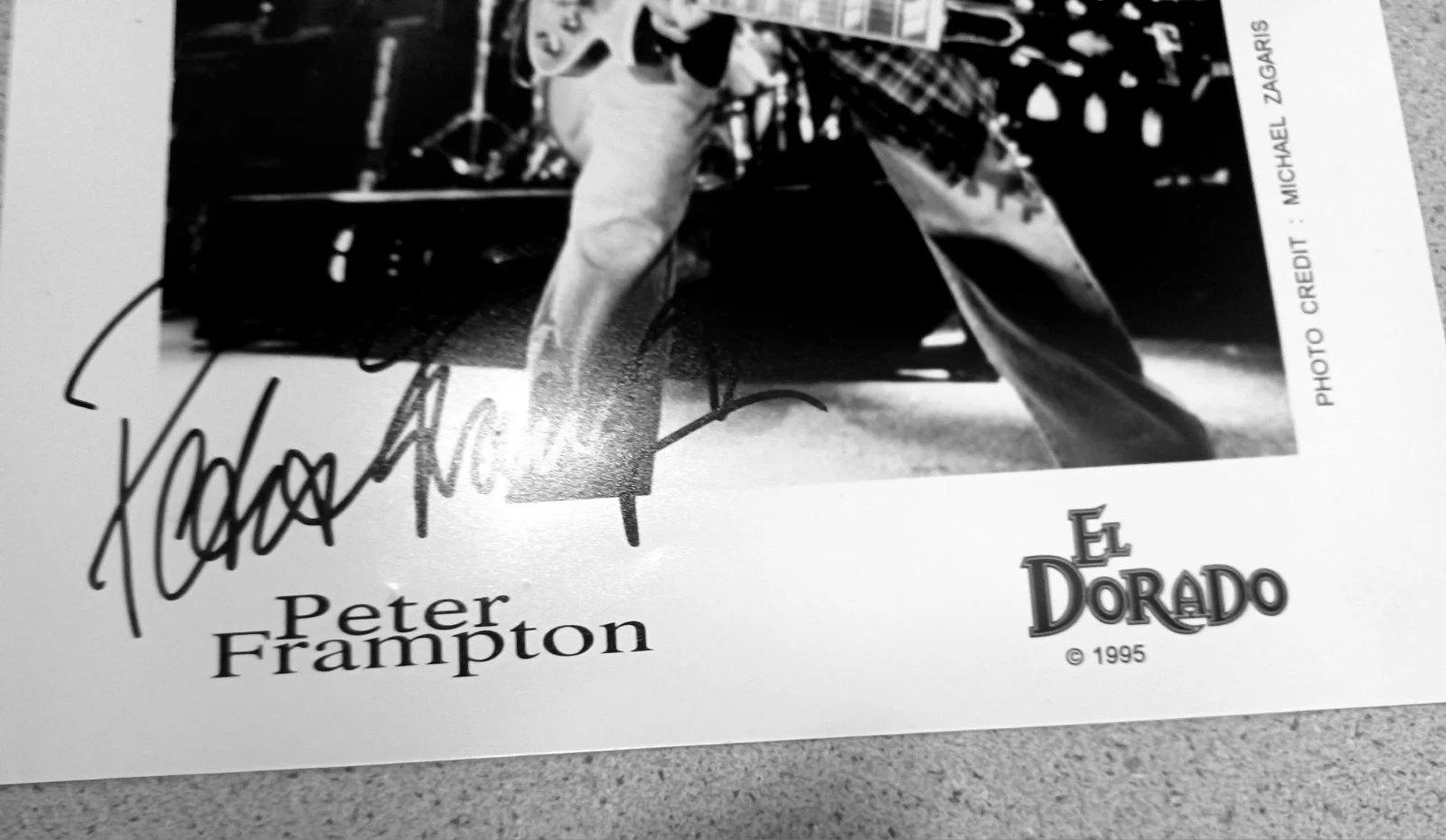 Peter Frampton Signed 1995 El Dorado Promo Photo Autograph Classic Rock, image 2