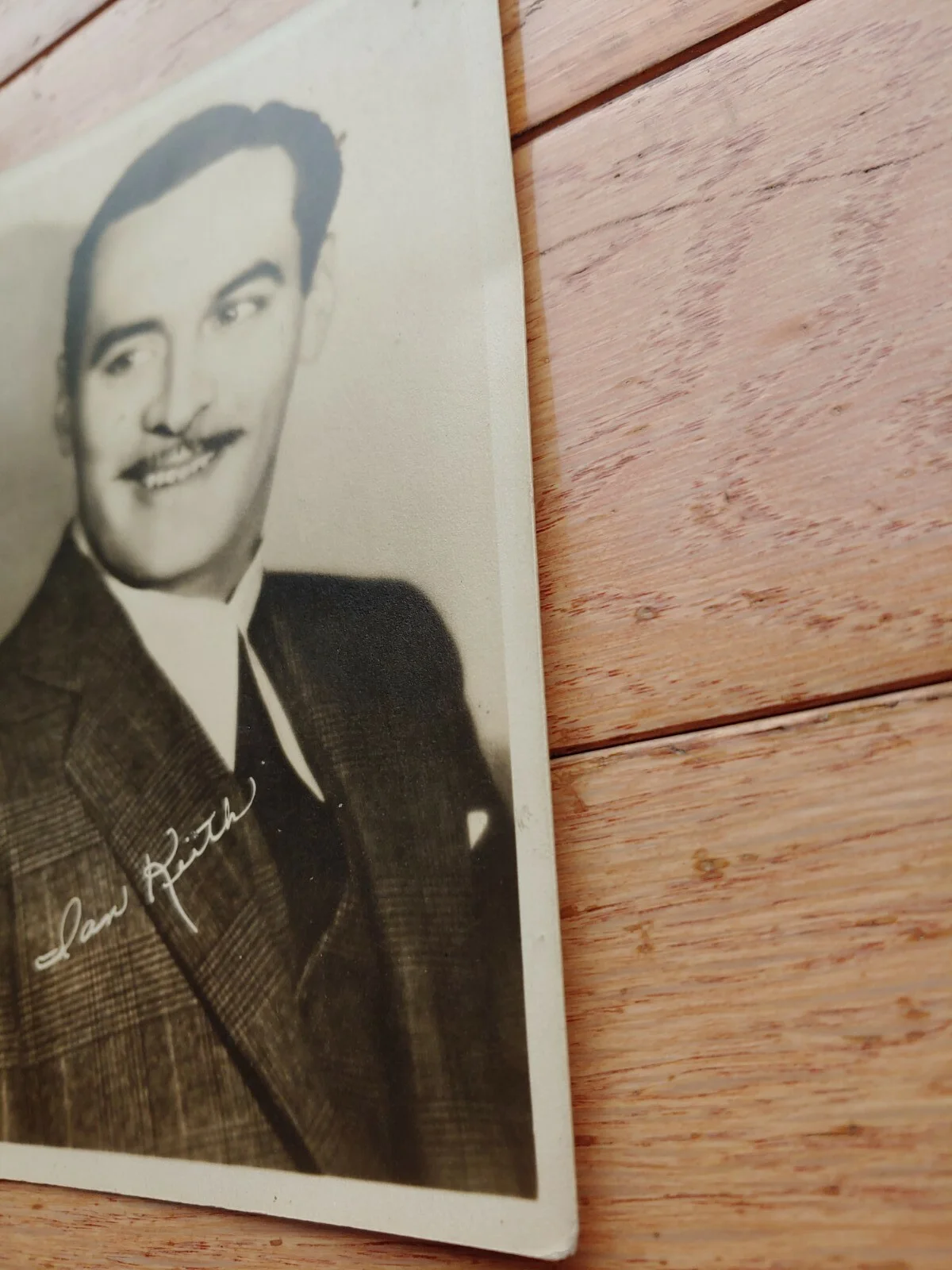 Ian Keith Original 1930s Press Fan Signed Photo, image 4