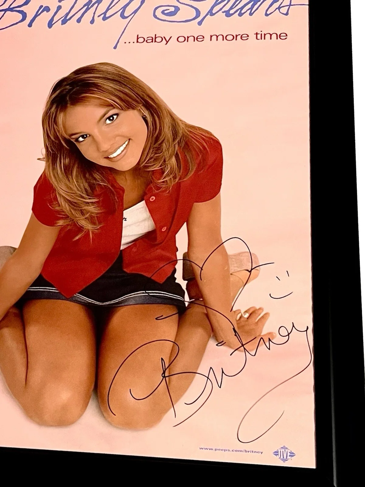 1999 Original Britney Spears Signed 18X24 Jive Poster Autograph 100% Authentic, image 2