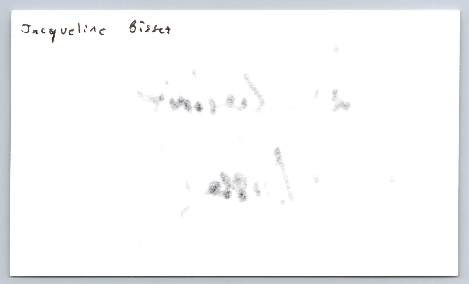 Jacqueline Bisset — Jacqueline Bisset hand signed Index Card - Actress - The Sweet Ride, изображение 2