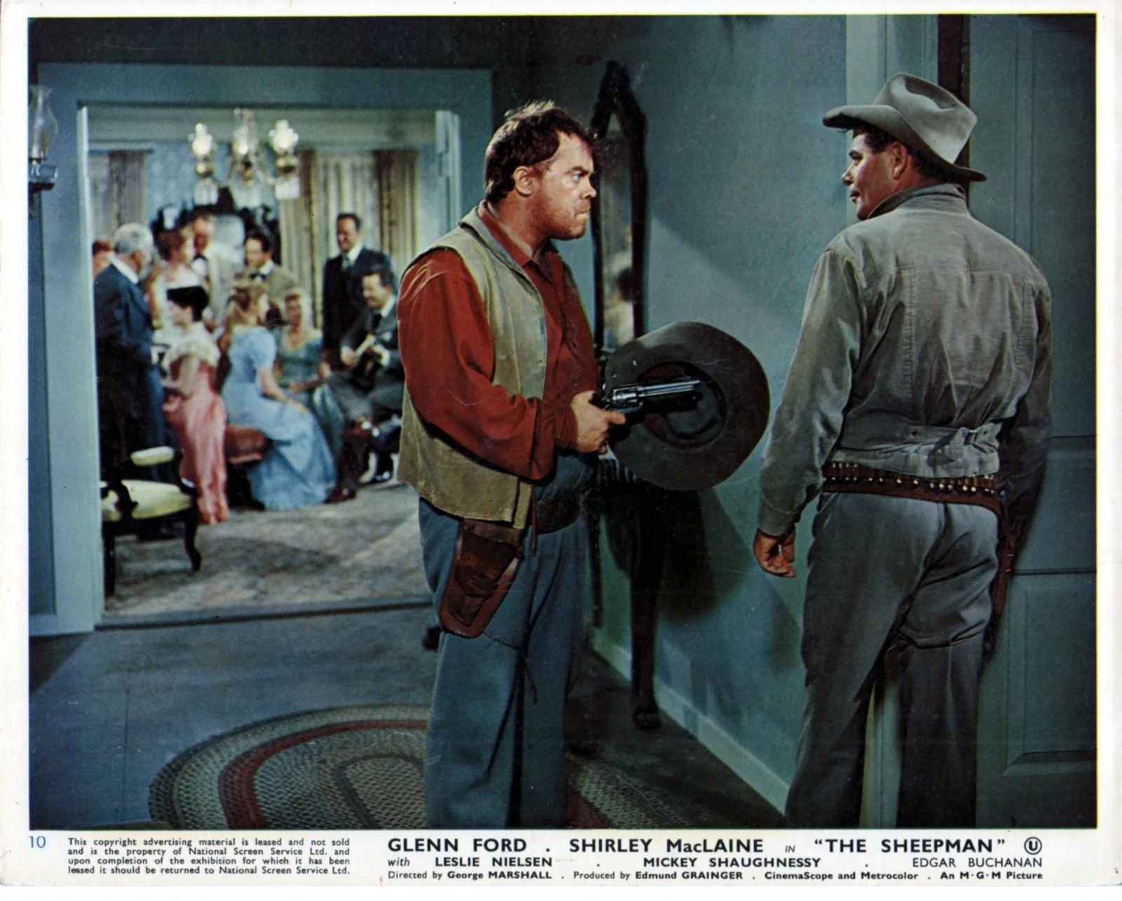 SHEEPMAN 1958 Glenn Ford, Shirley Maclaine, Leslie Nielsen 6 10x8 LOBBY CARDS, изображение 4