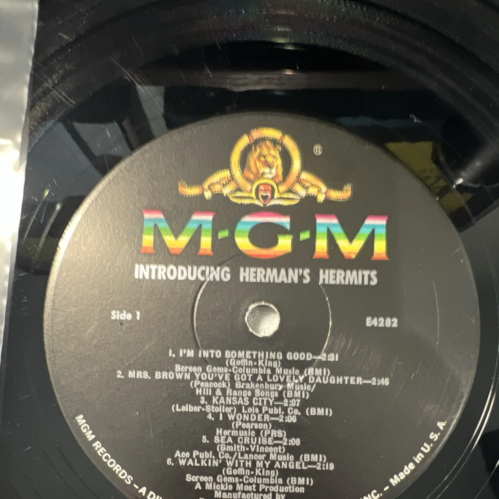 Herman's Hermits Introducing Herman's Hermits MGM E/SE 4282 Signed LP Record, image 3