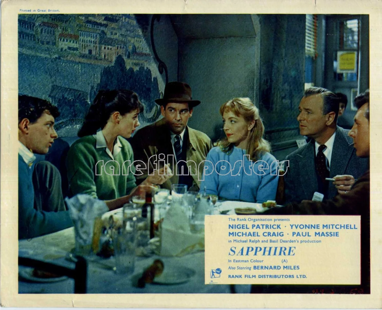 SAPPHIRE 1959 Nigel Patrick, Michael Craig, Yvonne Mitchell 4 10x8 LOBBY CARDS, изображение 3