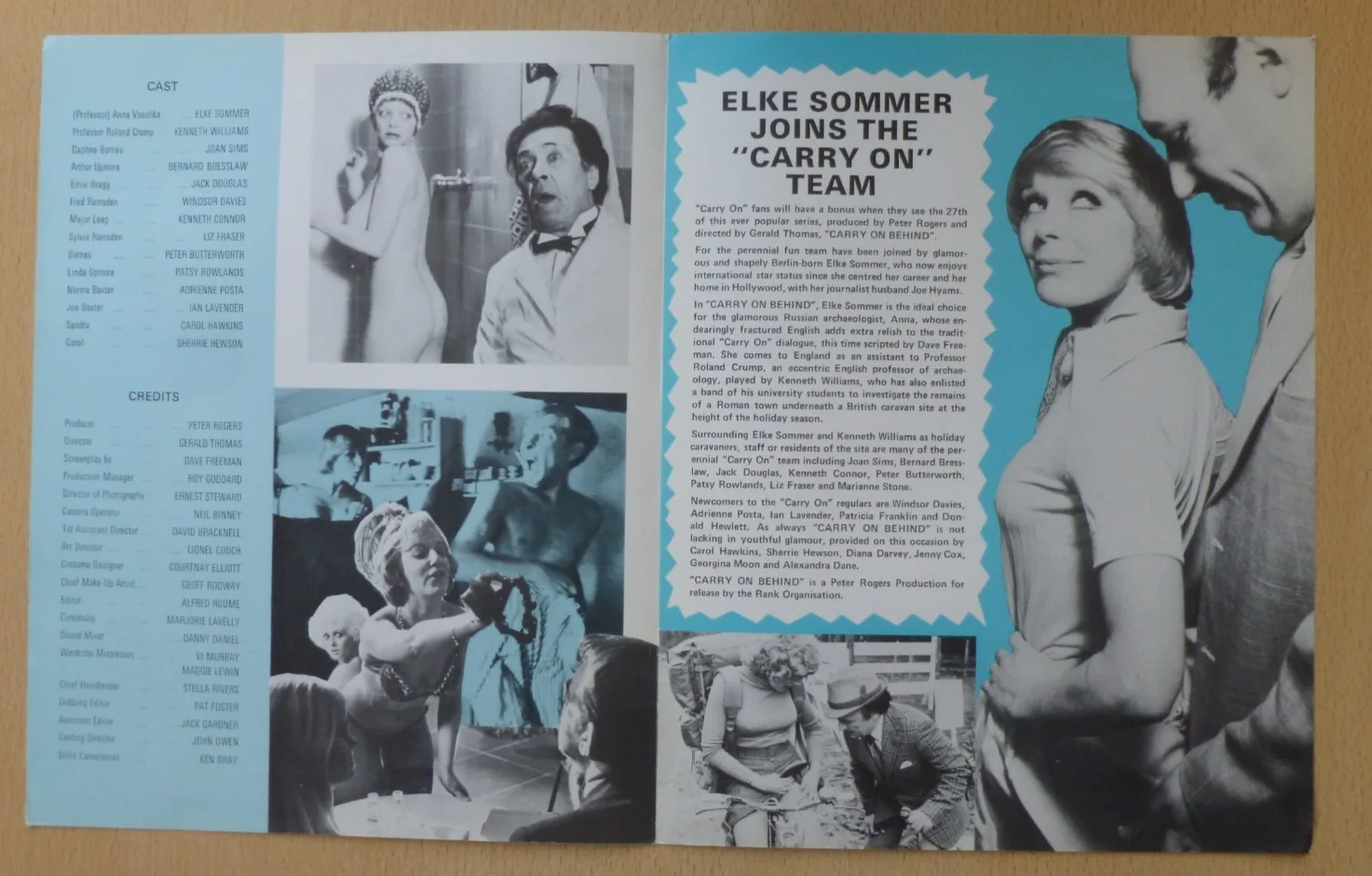 Carry On Behind Synopsis Sheet Kenneth Connor Joan Sims Ken Williams Liz Fraser, изображение 2