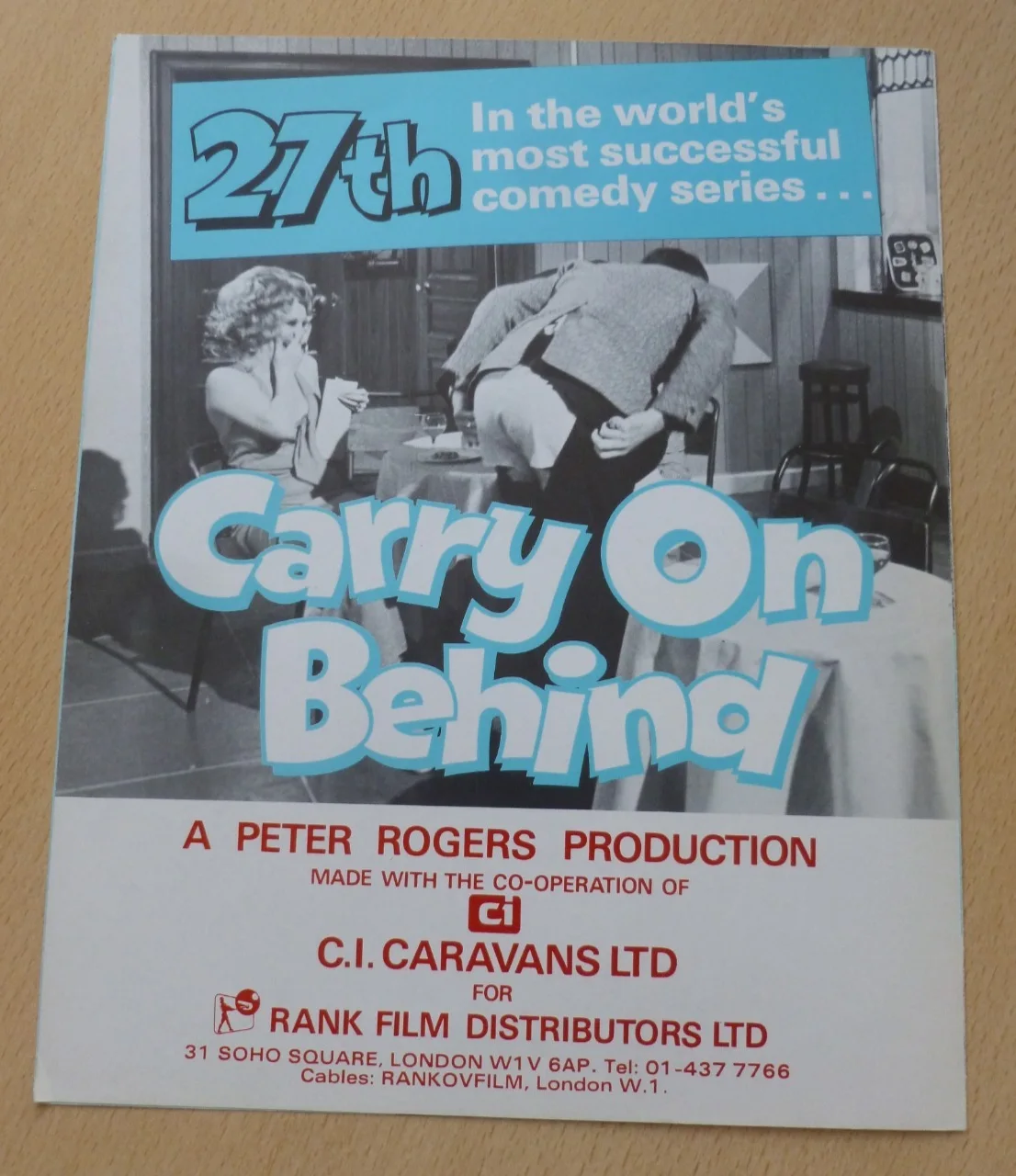 Carry On Behind Synopsis Sheet Kenneth Connor Joan Sims Ken Williams Liz Fraser, изображение 3