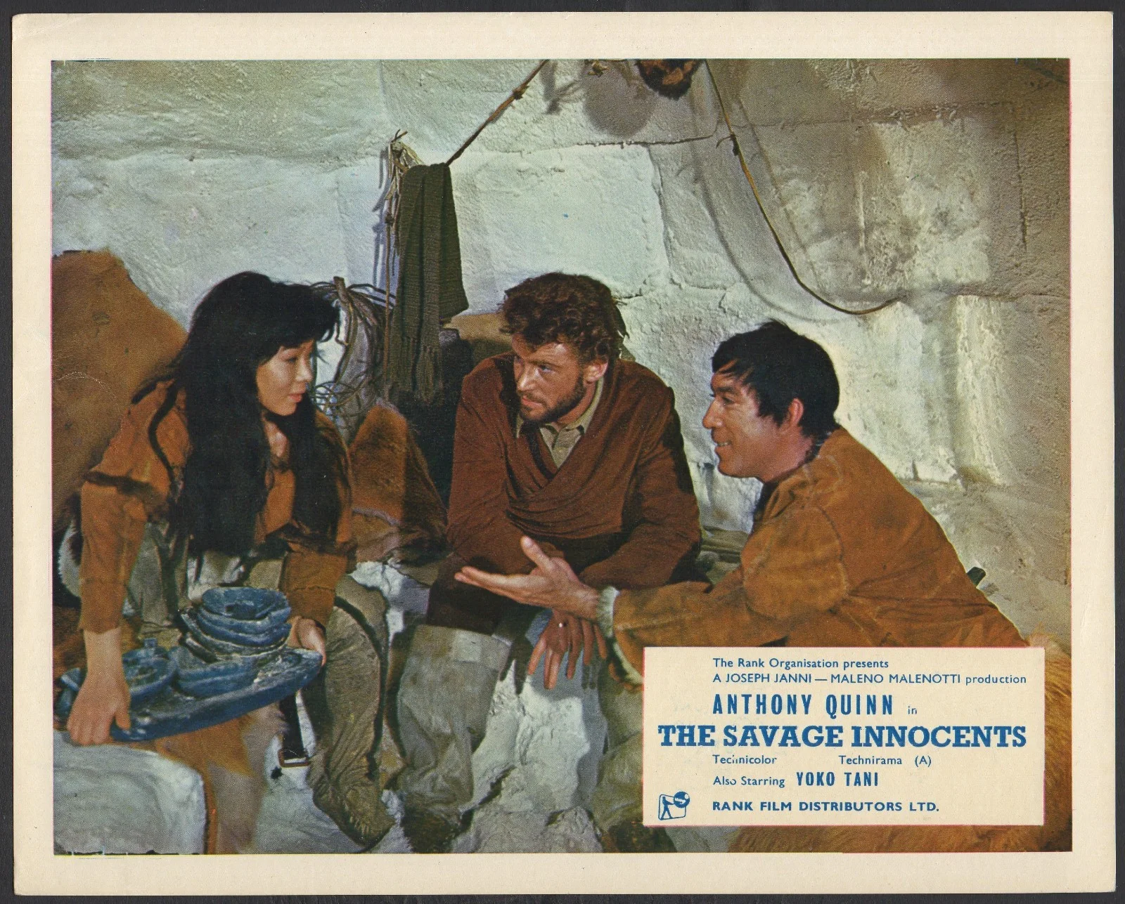 SAVAGE INNOCENTS 1960 Anthony Quinn, Yoko Tani 10X8 LOBBY SET, image 5