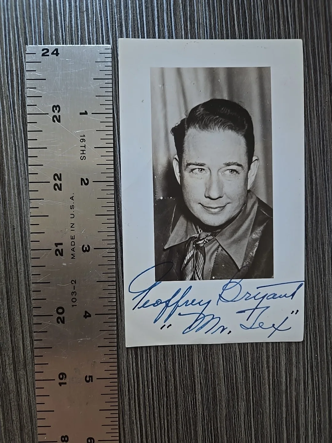 Geoffrey Bryant — Signed Geoffrey Bryant Photo "Mr. Tex" 1940s Rare Autograph, изображение 3