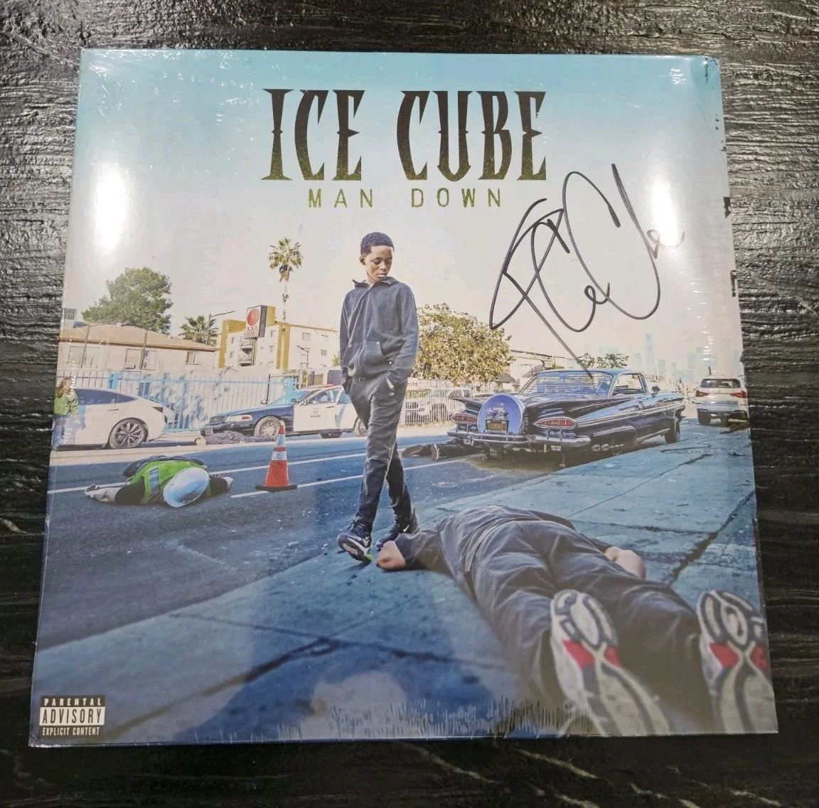 Ice Cube Signed Man Down Vinyl LP Hand Signed Autograph Sealed Gangster Rap OG, image 2