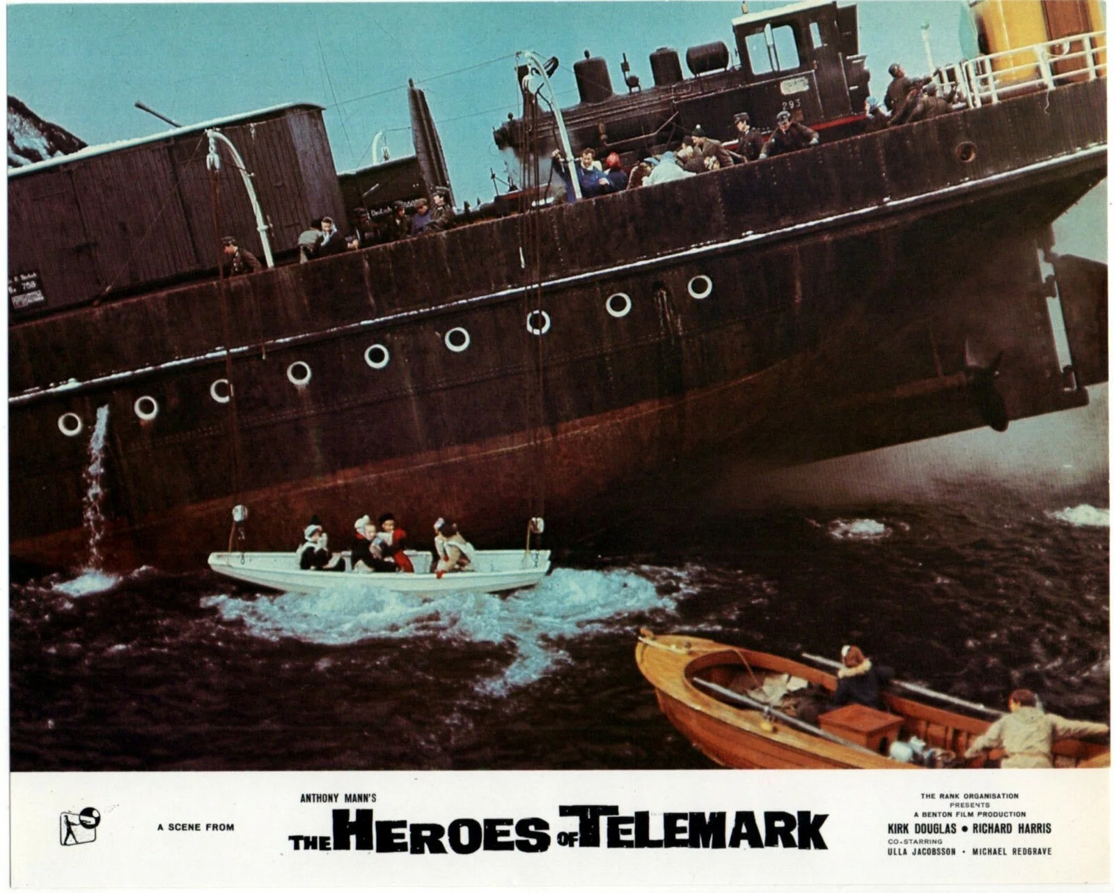 HEROES OF TELEMARK 1965 Kirk Douglas, Richard Harris UK 10x8 LOBBY SET, изображение 3