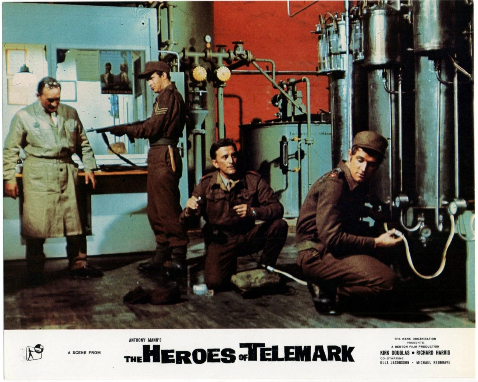 HEROES OF TELEMARK 1965 Kirk Douglas, Richard Harris UK 10x8 LOBBY SET, изображение 5