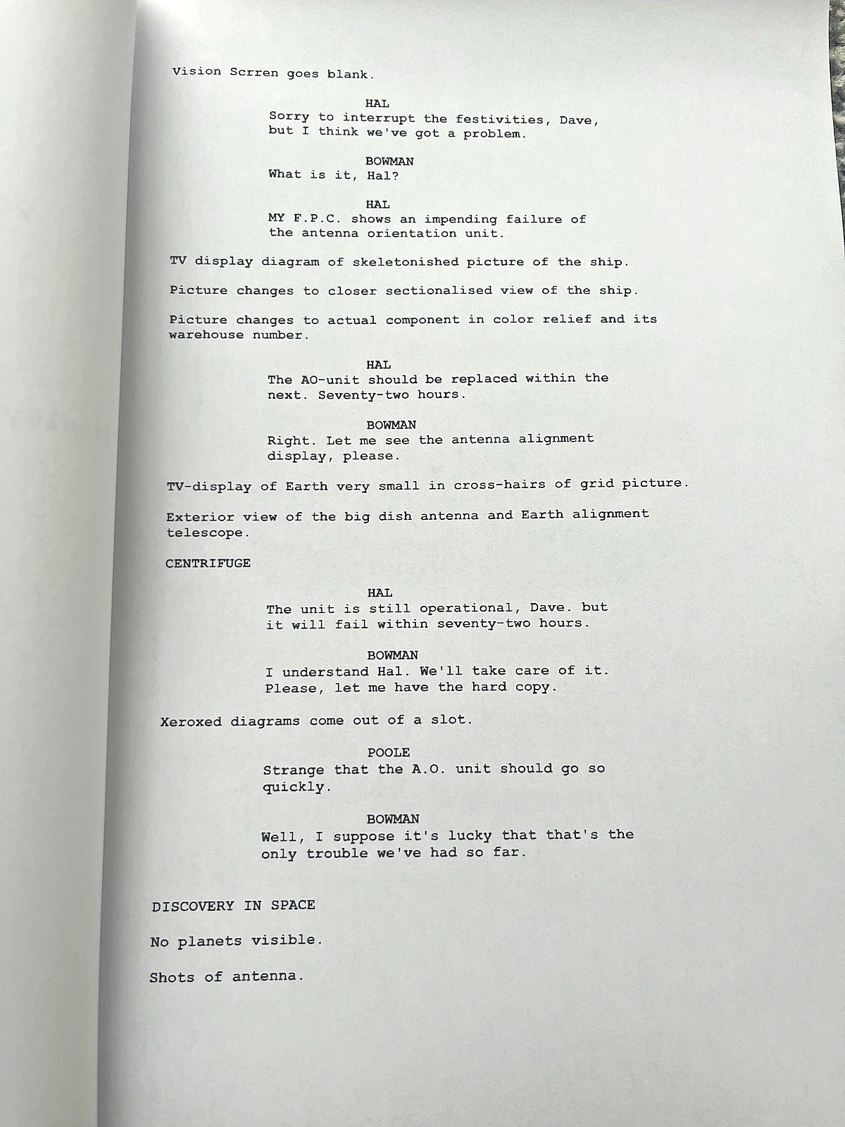 2001: A Space Odyssey Film Screenplay / Script. Gary Lockwood, Keir Dullea., image 2