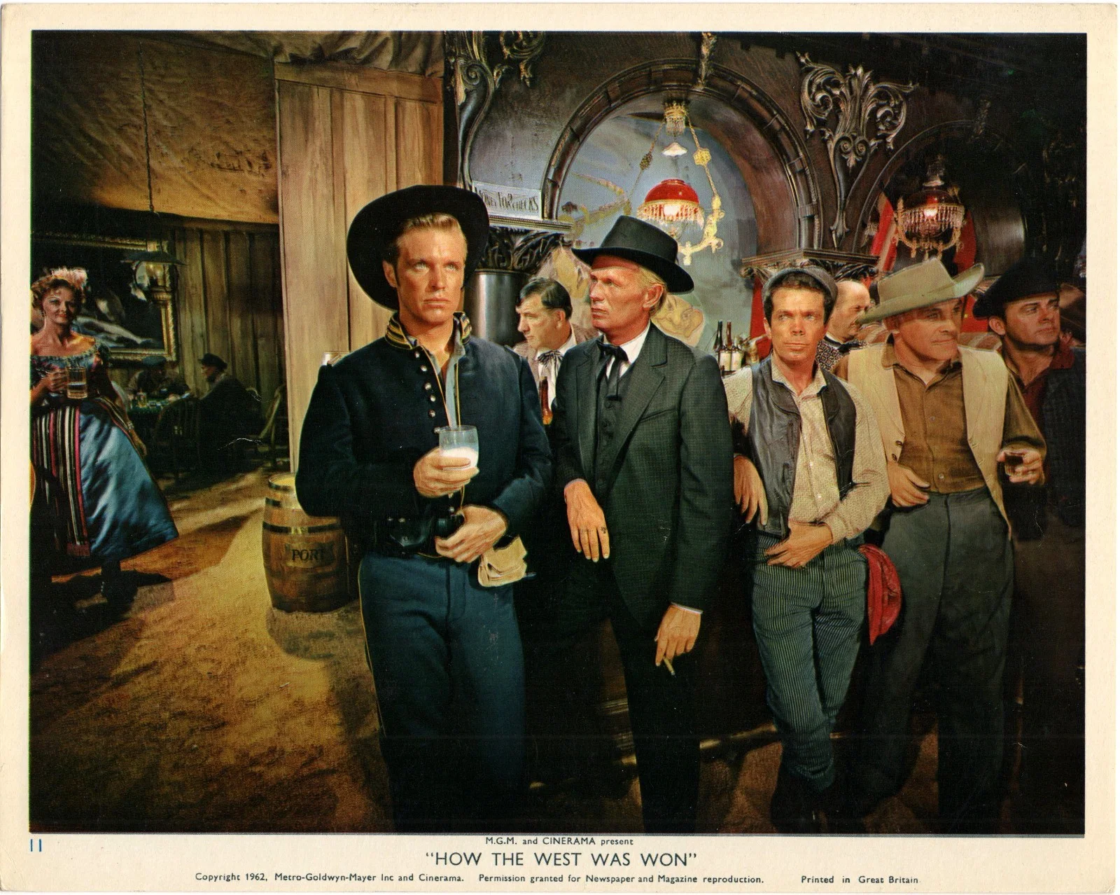 HOW THE WEST WAS WON 1964 James Stewart, Richard Widmark 5 10x8 LOBBY CARDS, изображение 2