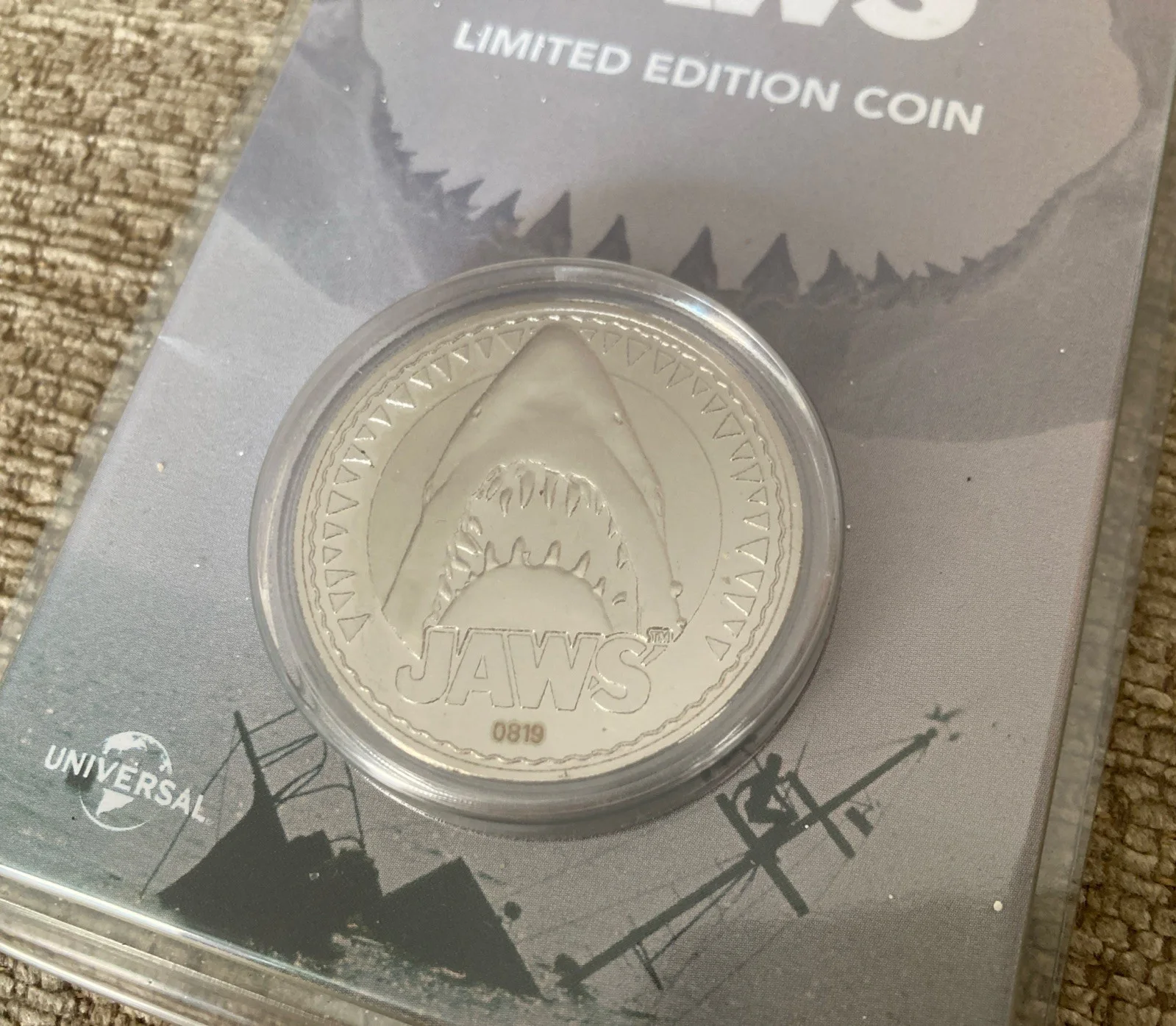 Jaws Limited Edition ZBOX Silver Coin Collectable, image 3