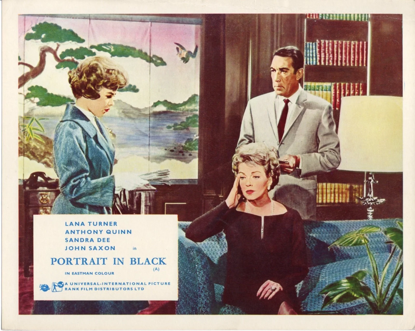 PORTRAIT IN BLACK 1960 Lana Turner Anthony Quinn Richard Basehart 10x8 LOBBY SET, изображение 2