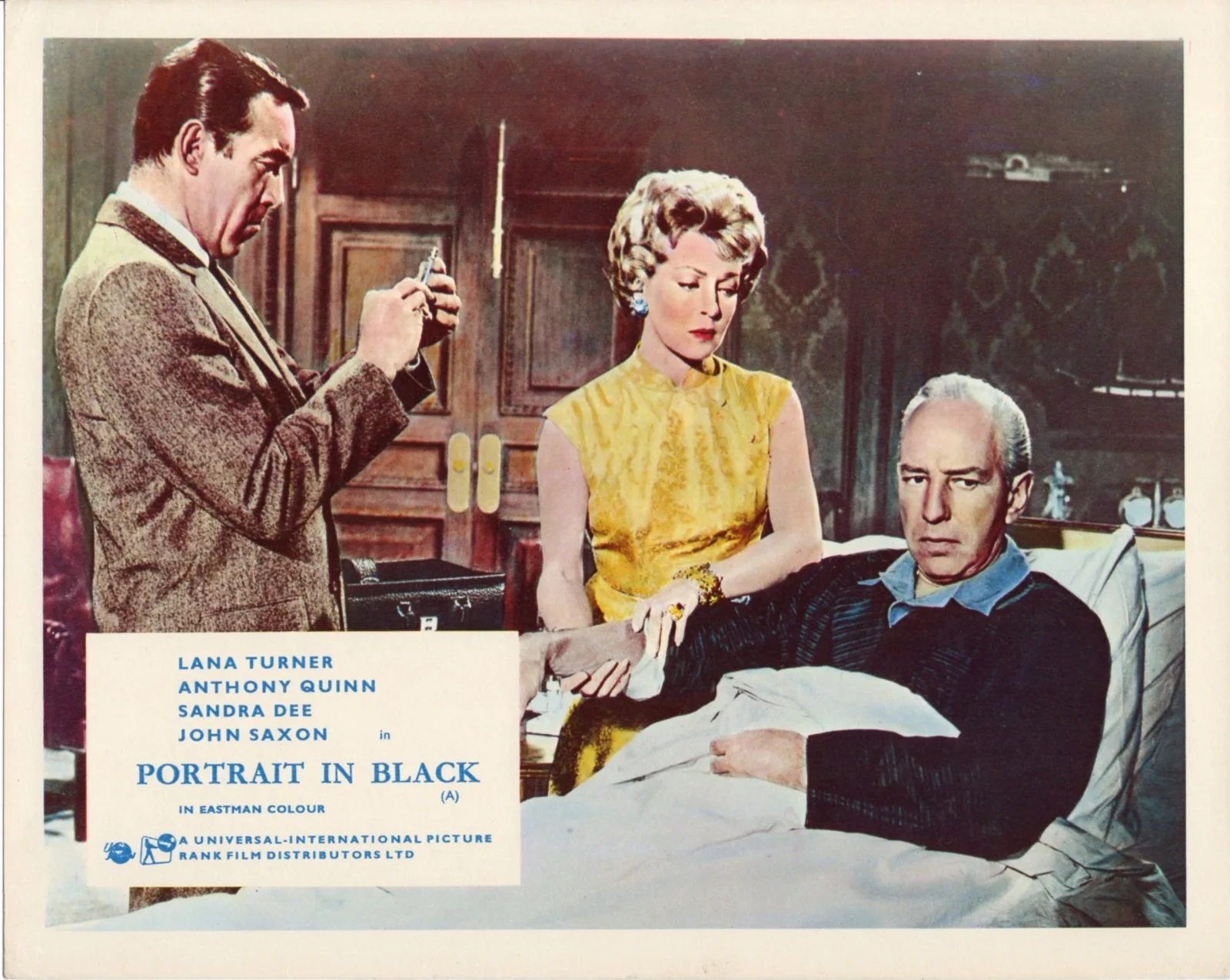 PORTRAIT IN BLACK 1960 Lana Turner Anthony Quinn Richard Basehart 10x8 LOBBY SET, изображение 3