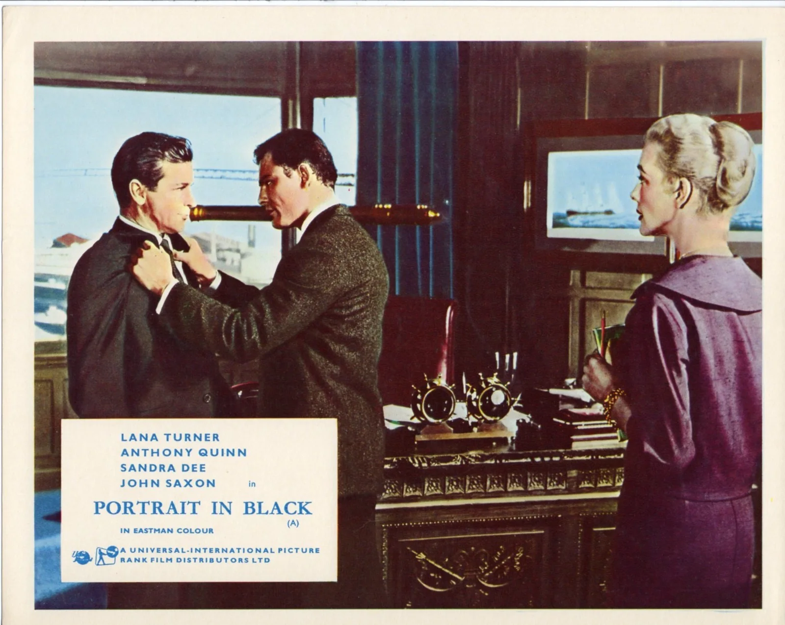 PORTRAIT IN BLACK 1960 Lana Turner Anthony Quinn Richard Basehart 10x8 LOBBY SET, изображение 5
