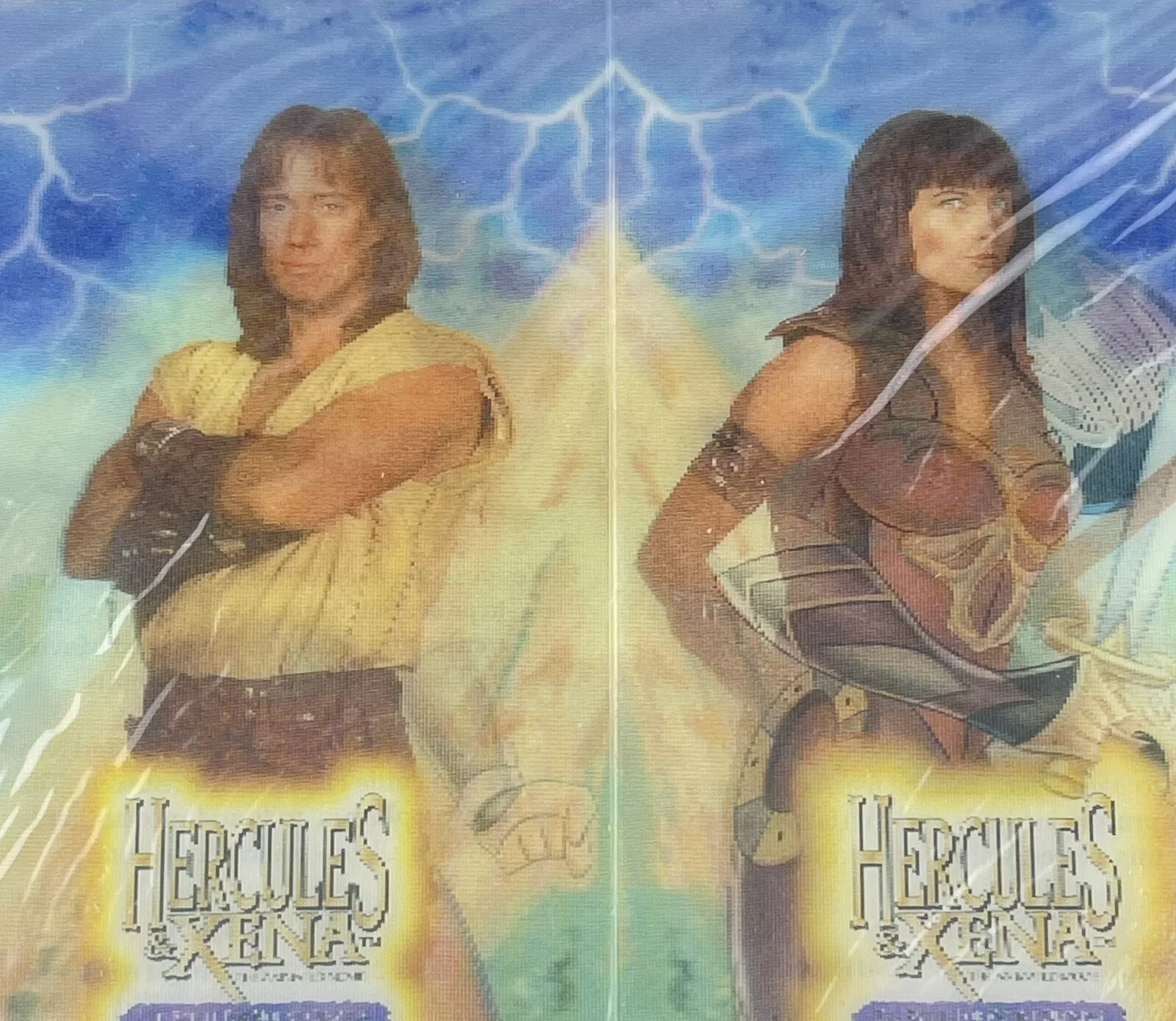 Hercules and Zena The Animated Movie Set of 2 Holographic Cards Sealed 1997, изображение 2