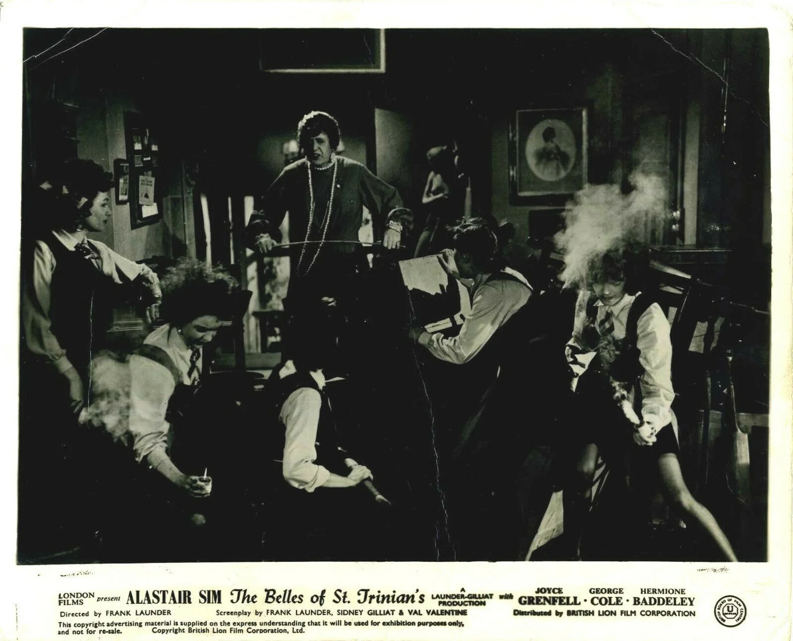 BELLES OF ST. TRINIAN'S 1954 Alastair Sim, George Cole 4 10x8 LOBBY CARDS, изображение 4