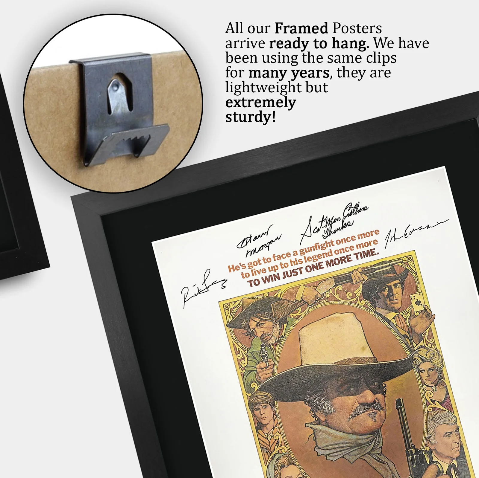 The Shootist 1976 Framed A3 Movie Poster Pre-Printed Autograph Gift for Fans, изображение 5