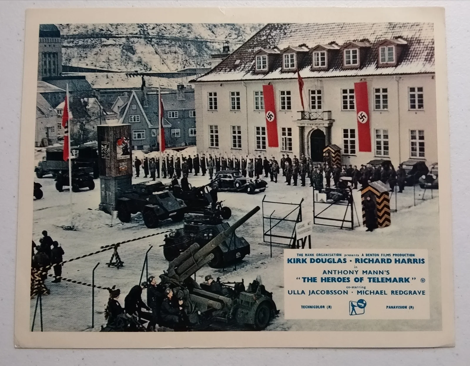 THE HEROES OF TELEMARK, SET OF 8 UK LOBBY CARDS, 1965, KIRK DOUGLAS., изображение 2