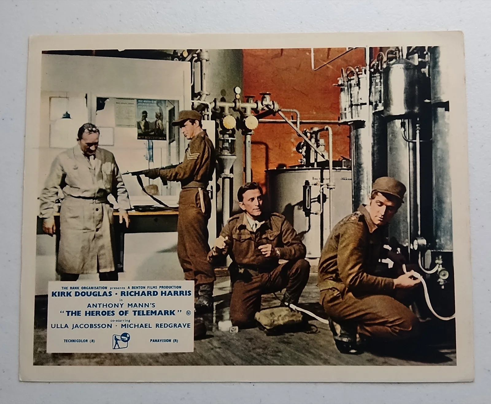 THE HEROES OF TELEMARK, SET OF 8 UK LOBBY CARDS, 1965, KIRK DOUGLAS., изображение 3