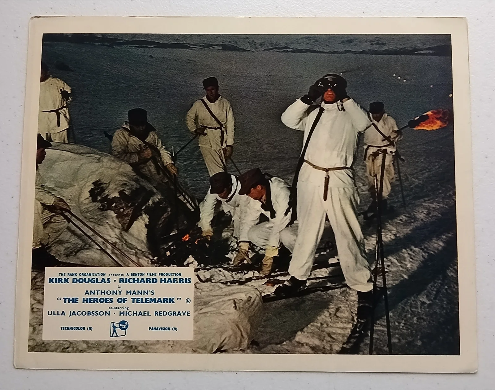 THE HEROES OF TELEMARK, SET OF 8 UK LOBBY CARDS, 1965, KIRK DOUGLAS., изображение 5