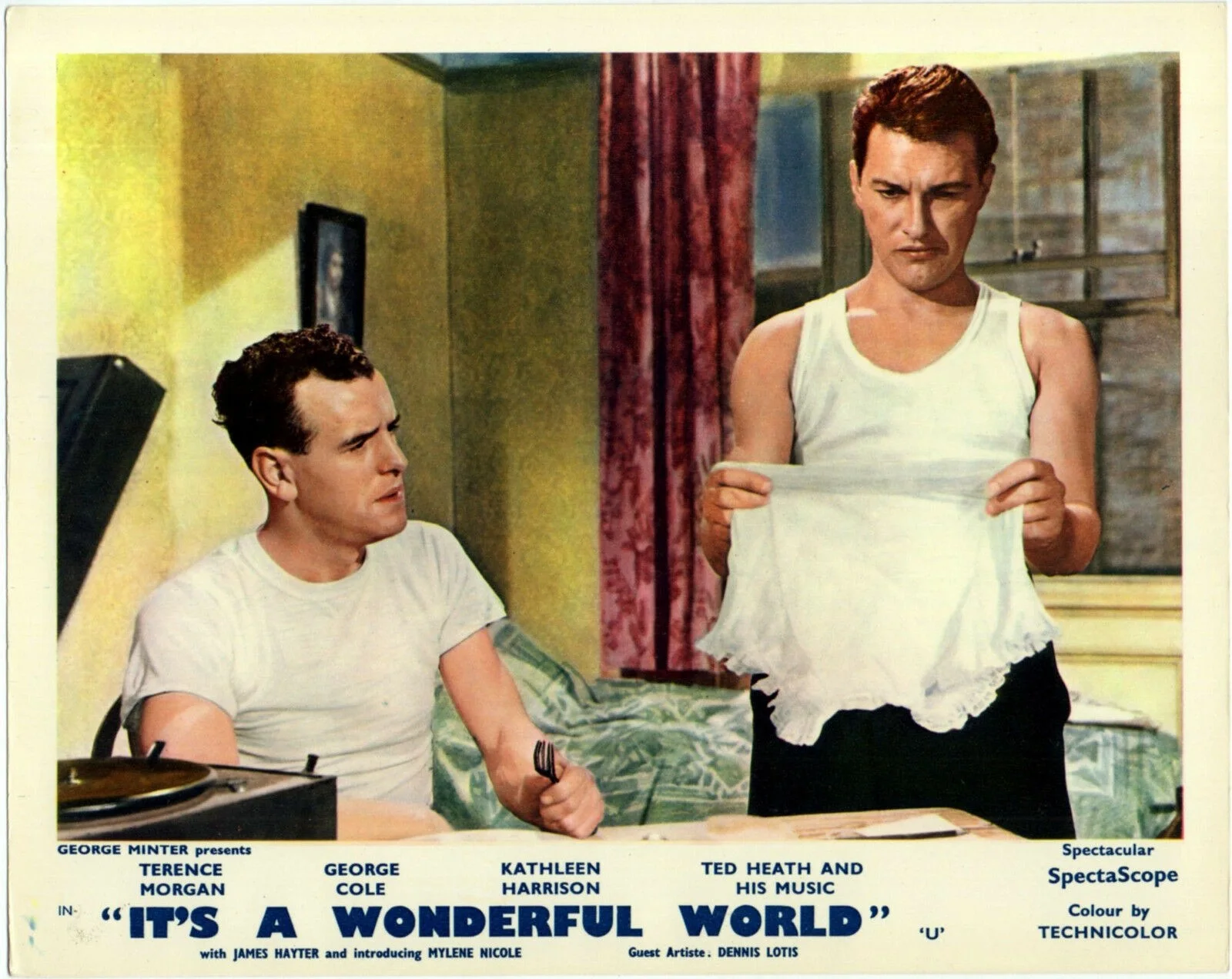 IT’S A WONDERFUL WORLD 1956 Terence Morgan, George Cole UK 10x8 LOBBY SET, изображение 2