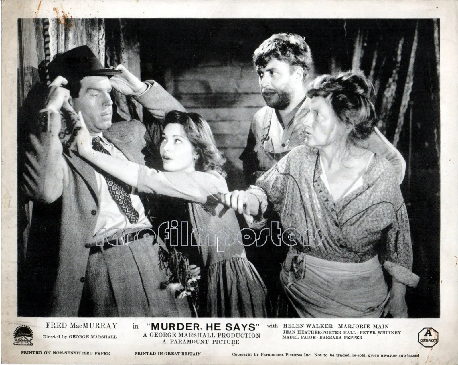 MURDER HE SAYS 1945 Fred MacMurray, Marjorie Main 7 10x8 LOBBY CARDS, изображение 2