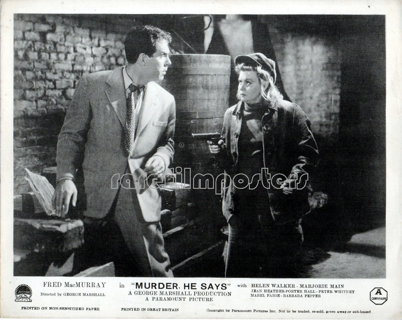 MURDER HE SAYS 1945 Fred MacMurray, Marjorie Main 7 10x8 LOBBY CARDS, изображение 5