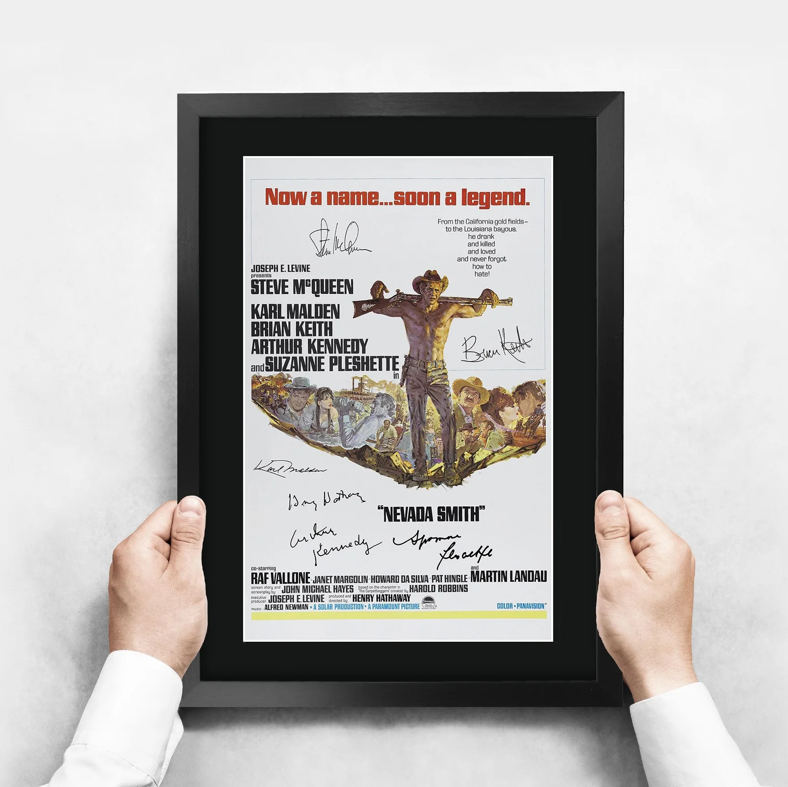 Nevada Smith 1966 Framed A3 Movie Poster With Pre-Printed Autograph Gift Idea, image 3