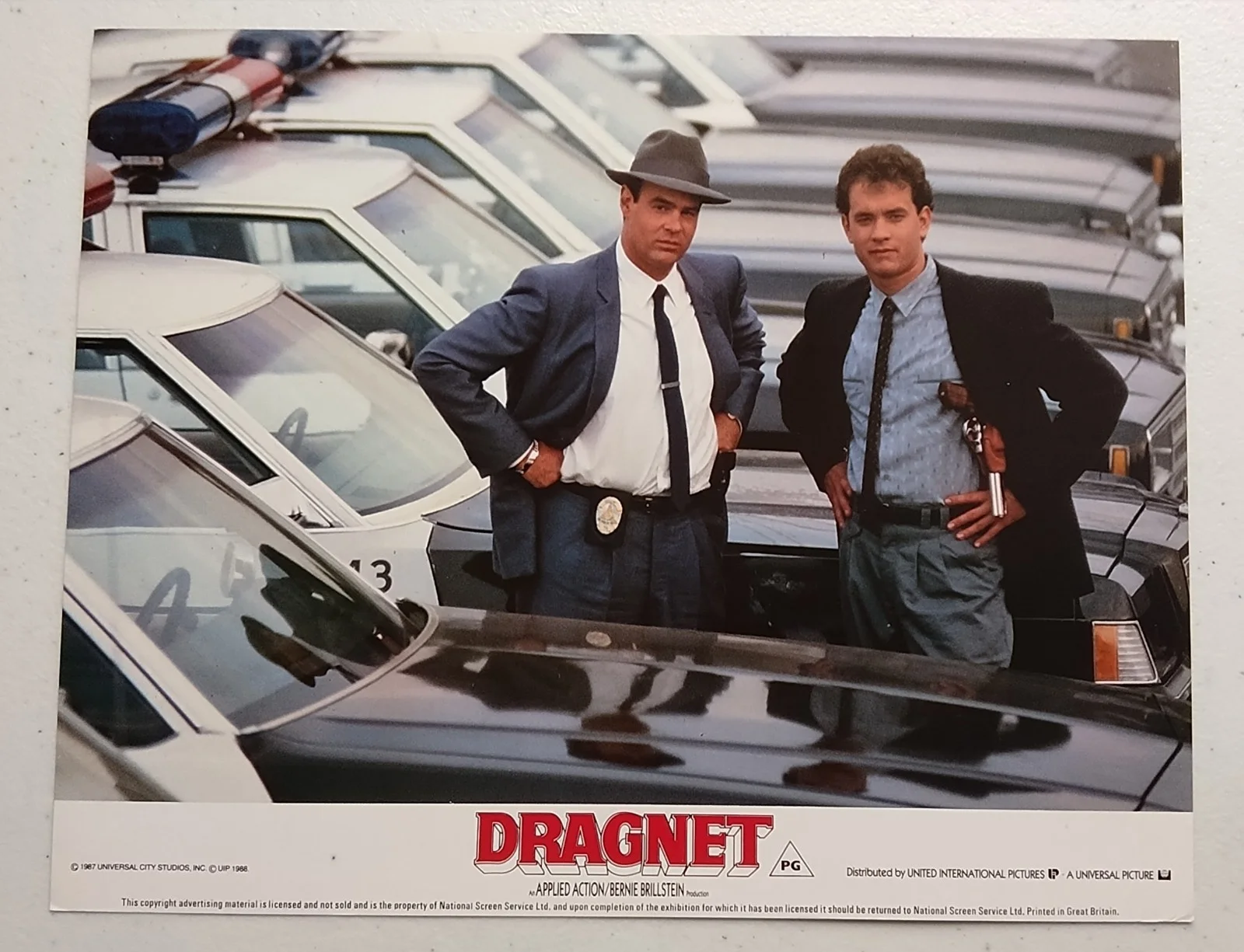 DRAGNET, SET OF 8 UK LOBBY CARDS, 1987. TOM HANKS, DAN AYKROYD, image 2