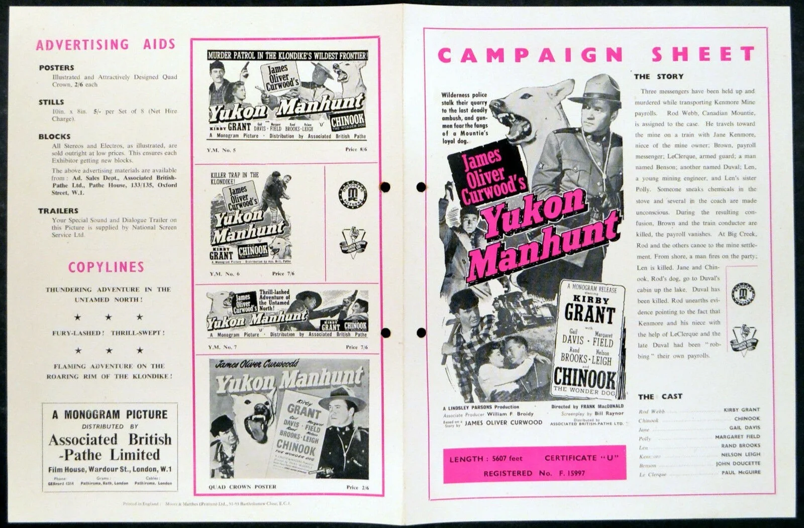 CALL OF THE KLONDIKE - YUKON MANHUNT Kirby Grant 2 MONOGRAM CAMPAIGN BOOKS, изображение 3
