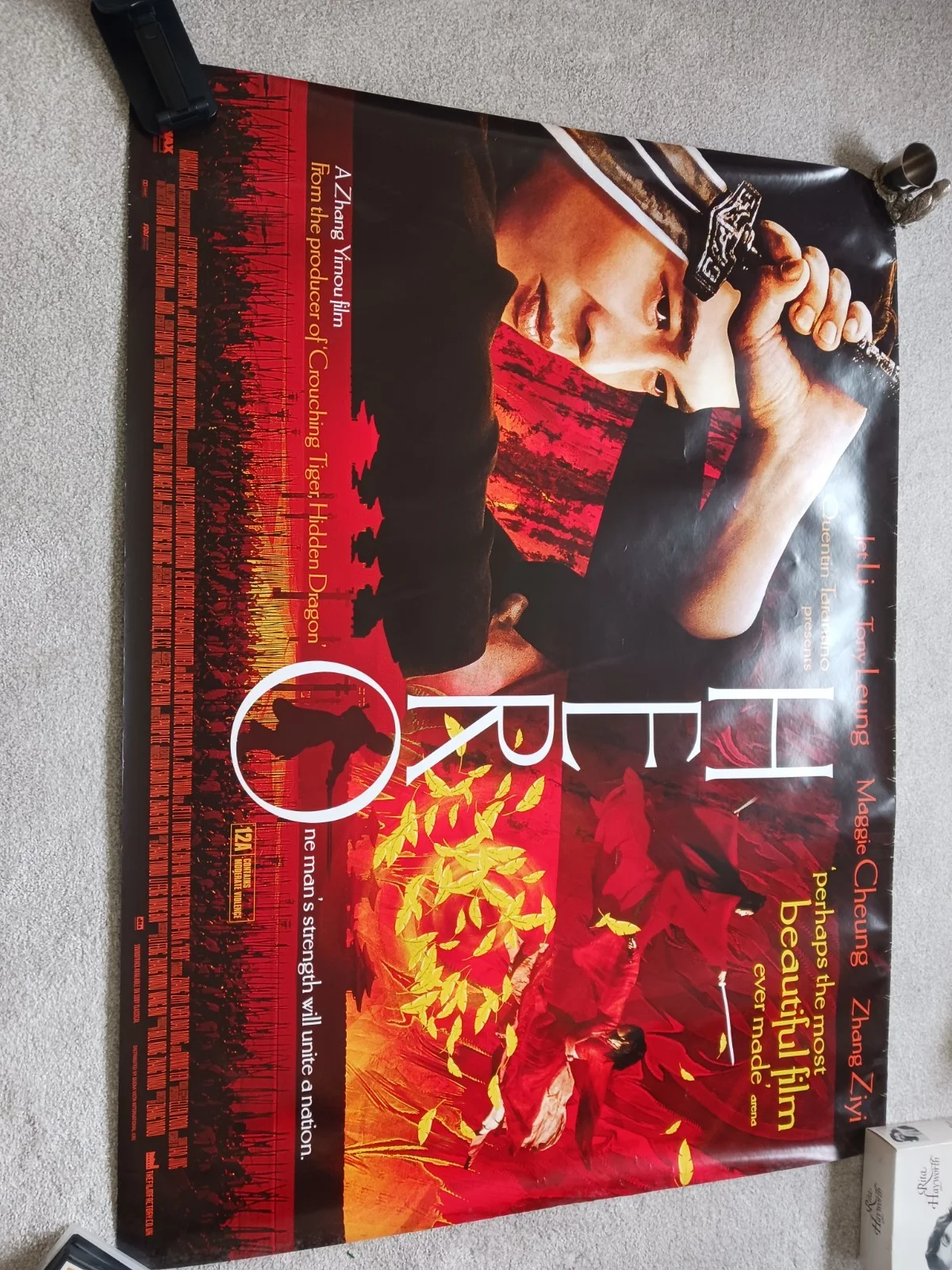 HERO (2002) Original UK Quad Movie Cinema Film Poster Jet Li Maggie Cheung, изображение 2