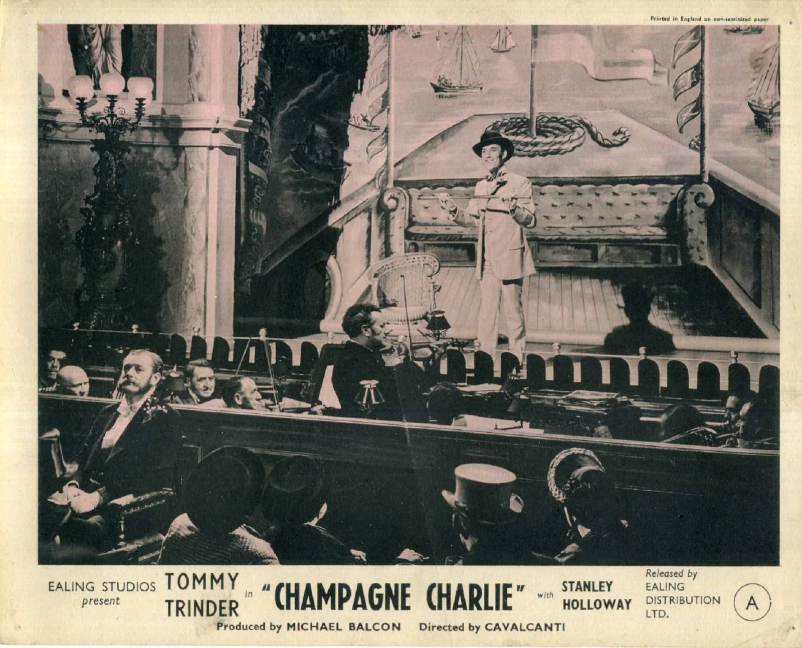 CHAMPAGNE CHARLIE 1944 Tommy Trinder, Stanley Holloway EALING 10x8 LOBBY SET, image 4