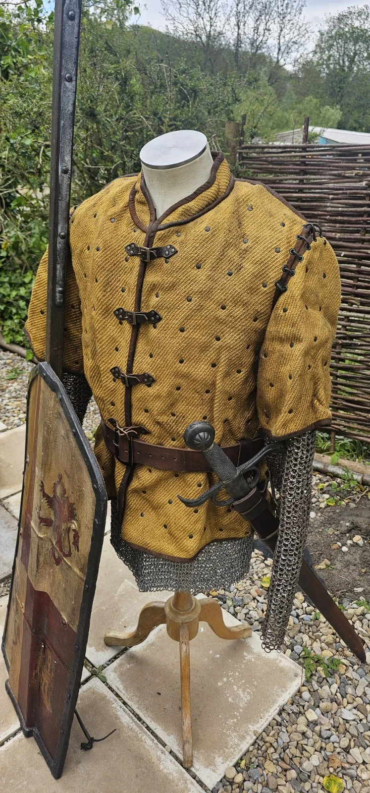 2016 ASSASSINS CREED Soldier Movie Worn PU Pavise Shield, изображение 5