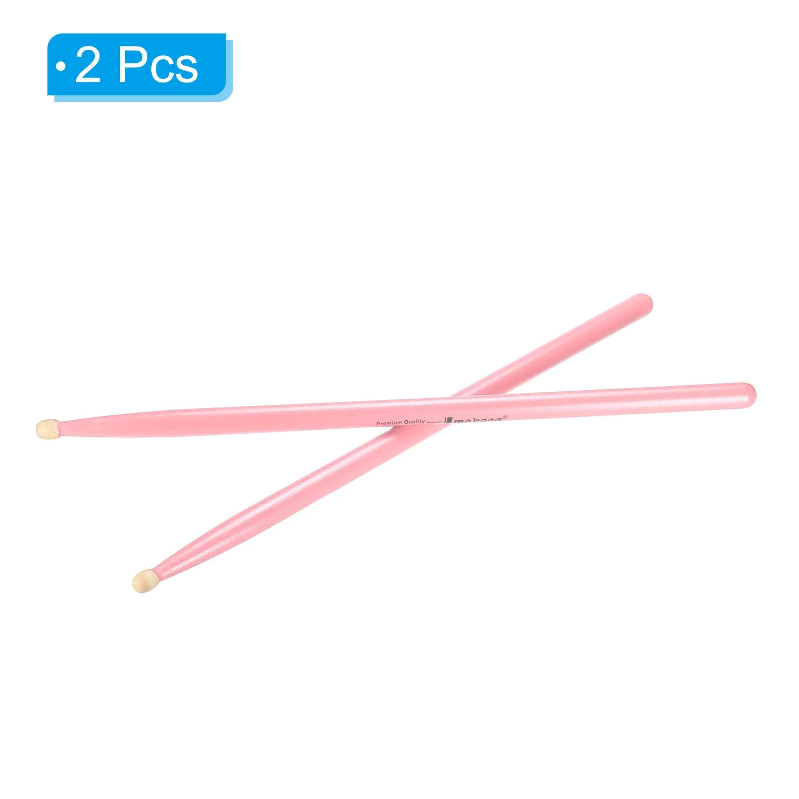 1 Pair Maple Wood Drumstick Anti Slip Drum Stick 5A Pink for Drumming Musical, image 3