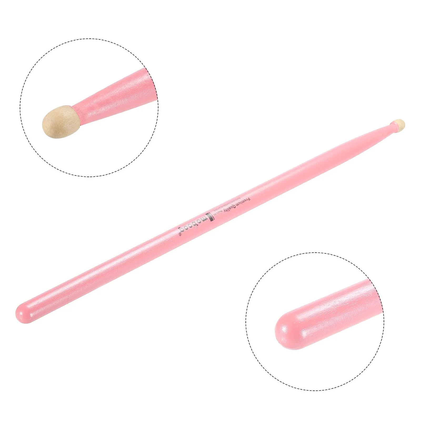 1 Pair Maple Wood Drumstick Anti Slip Drum Stick 5A Pink for Drumming Musical, image 4