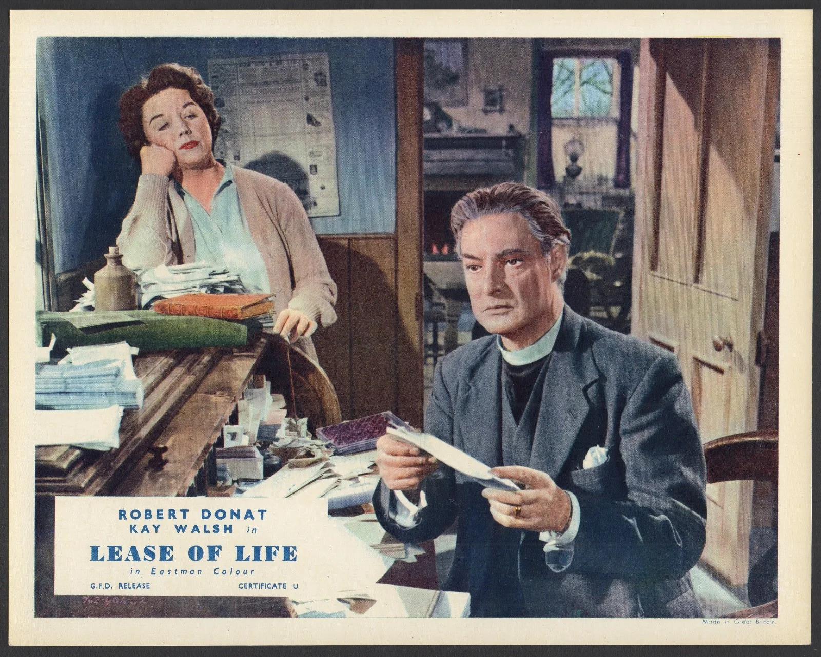 LEASE OF LIFE 1954 Robert Donat, Kay Walsh, Denholm Elliott UK 10x8 LOBBY SET, изображение 4