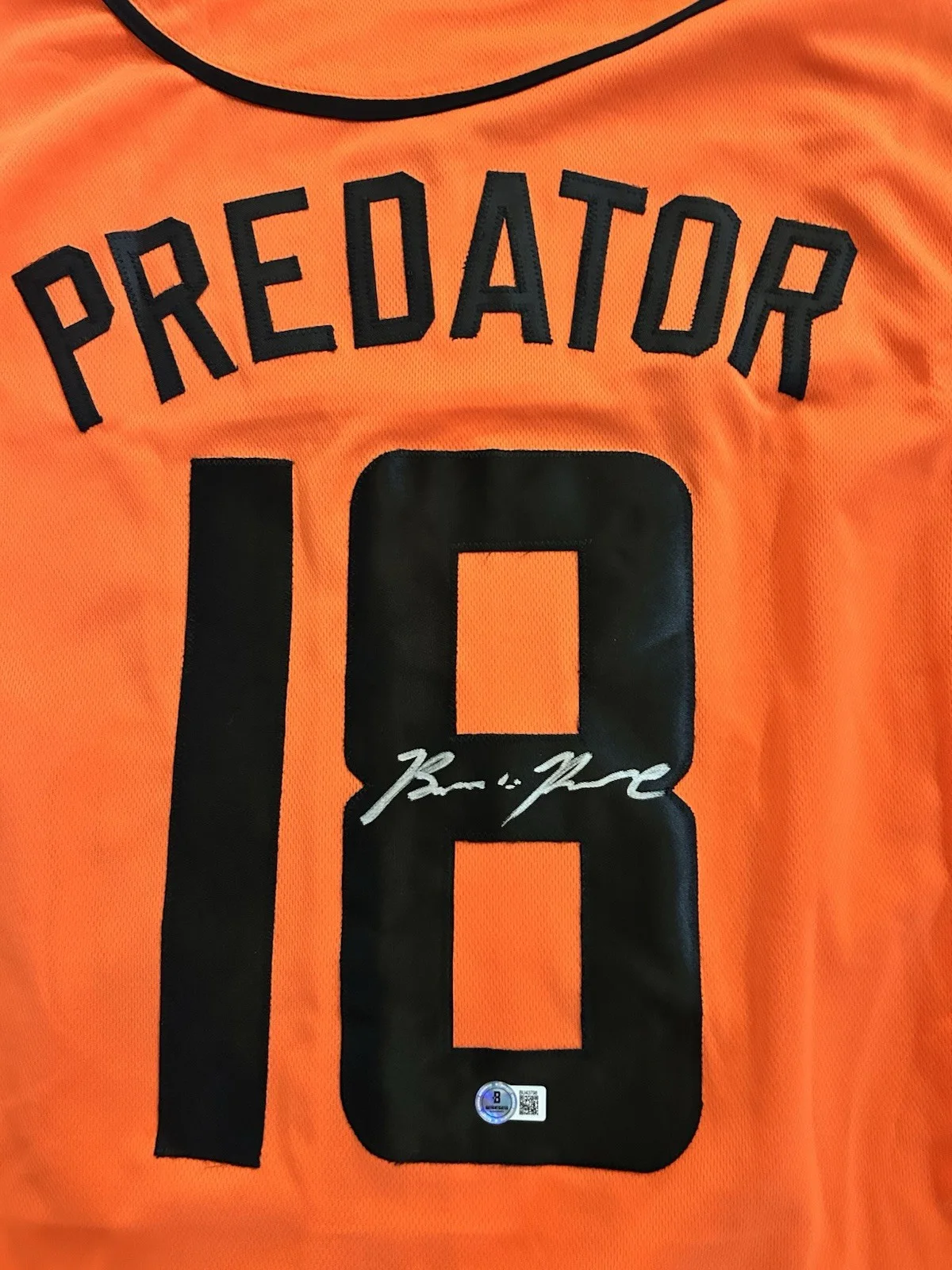 Brian Prince Jr — Brian Prince Jr Signed The Predator Custom Baseball Jersey Beckett COA, image 5