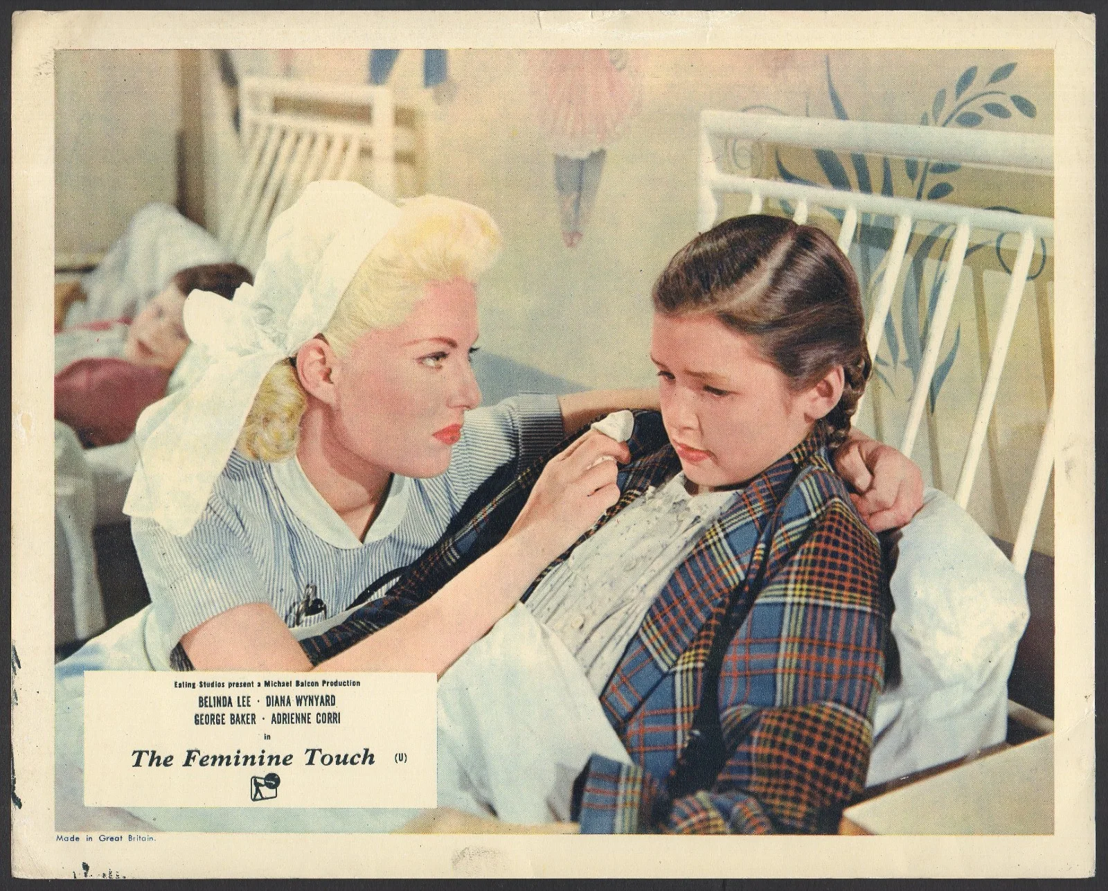 FEMININE TOUCH 1956 Belinda Lee George Baker EALING 10x8 LOBBY CARD SET, image 2
