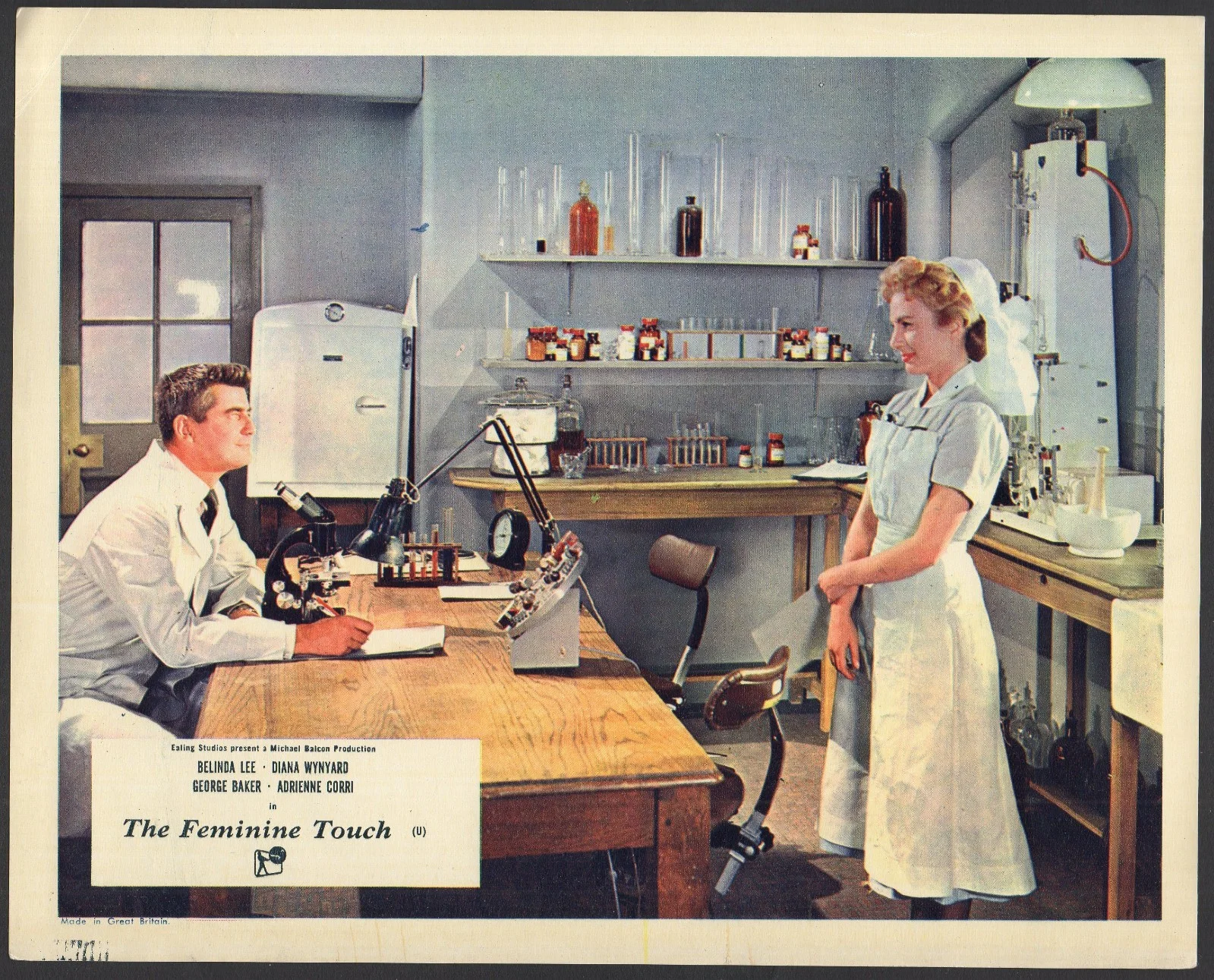 FEMININE TOUCH 1956 Belinda Lee George Baker EALING 10x8 LOBBY CARD SET, image 5