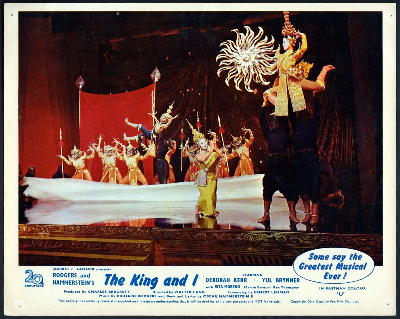 KING AND I 1956 Deborah Kerr, Yul Brynner, Rita Moreno 7 10x8 LOBBY CARDS, изображение 3