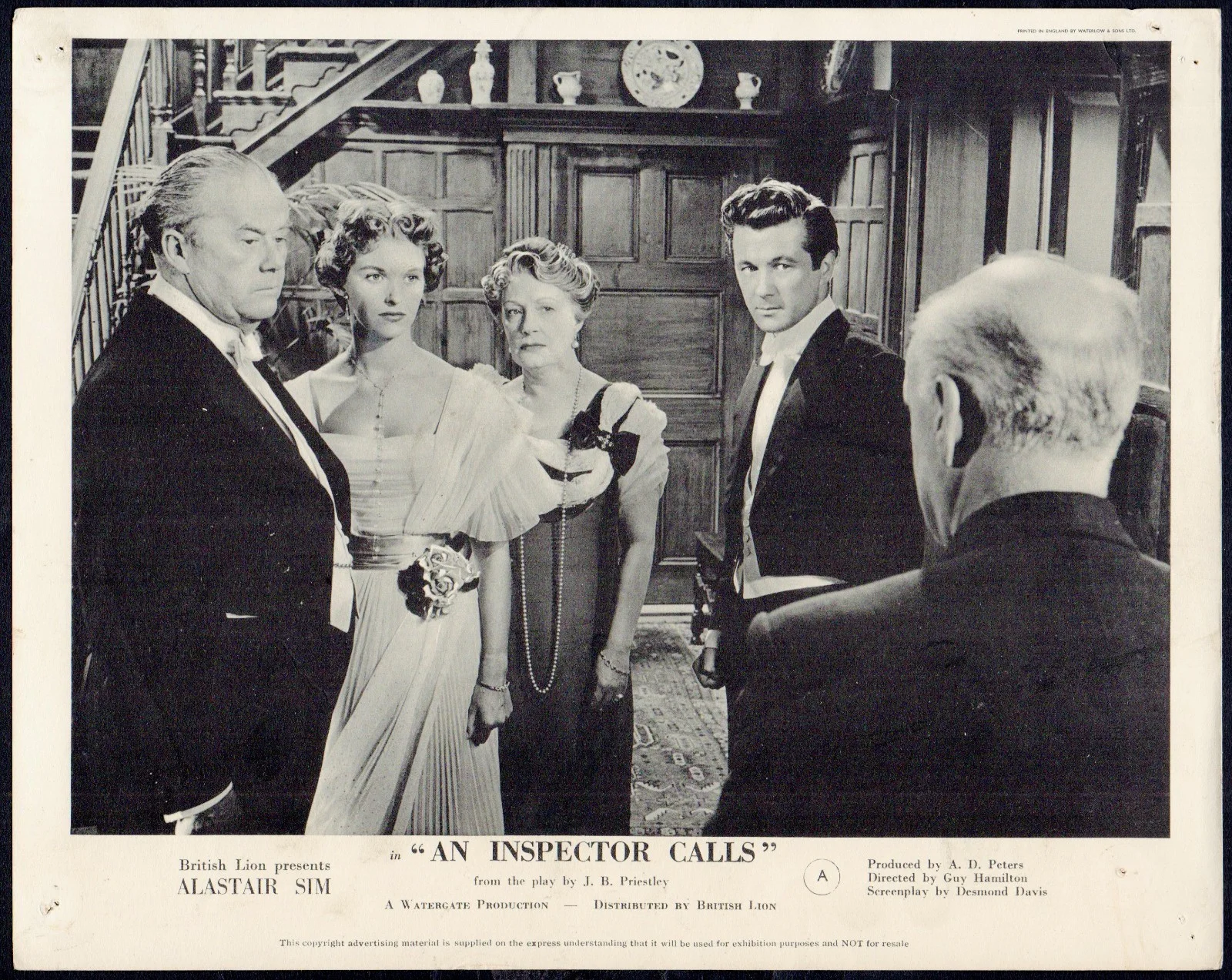 INSPECTOR CALLS 1954 Alastair Sim, Brian Worth Eileen Moore UK 10x8 LOBBY SET, изображение 5