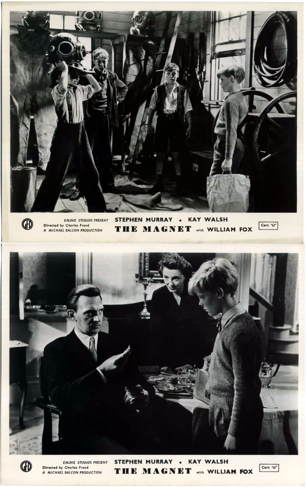 MAGNET 1950 William Fox, Stephen Murray, Kay Walsh 10x8 EALING LOBBY SET, image 2