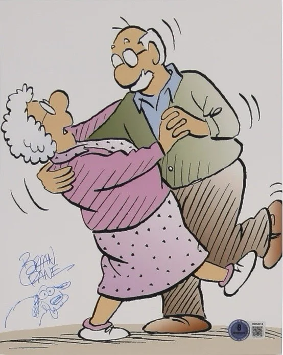 Brian Crane — Brian Crane Autographed Pickles 8x10 Beckett BAS Holo Cartoonist Roscoe Sketch!