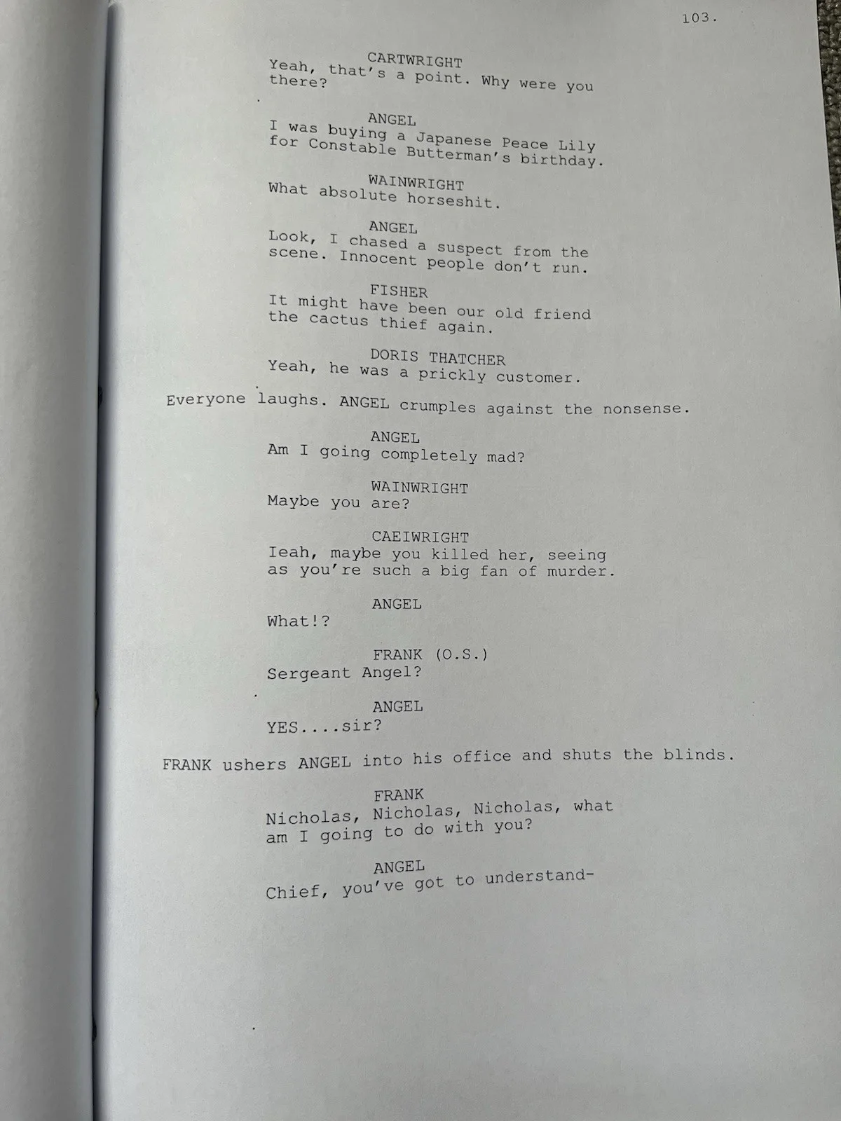 Hot Fuzz Film Script. Simon Pegg, Nick Frost. Olivia Colman. Bill Nighy., image 2