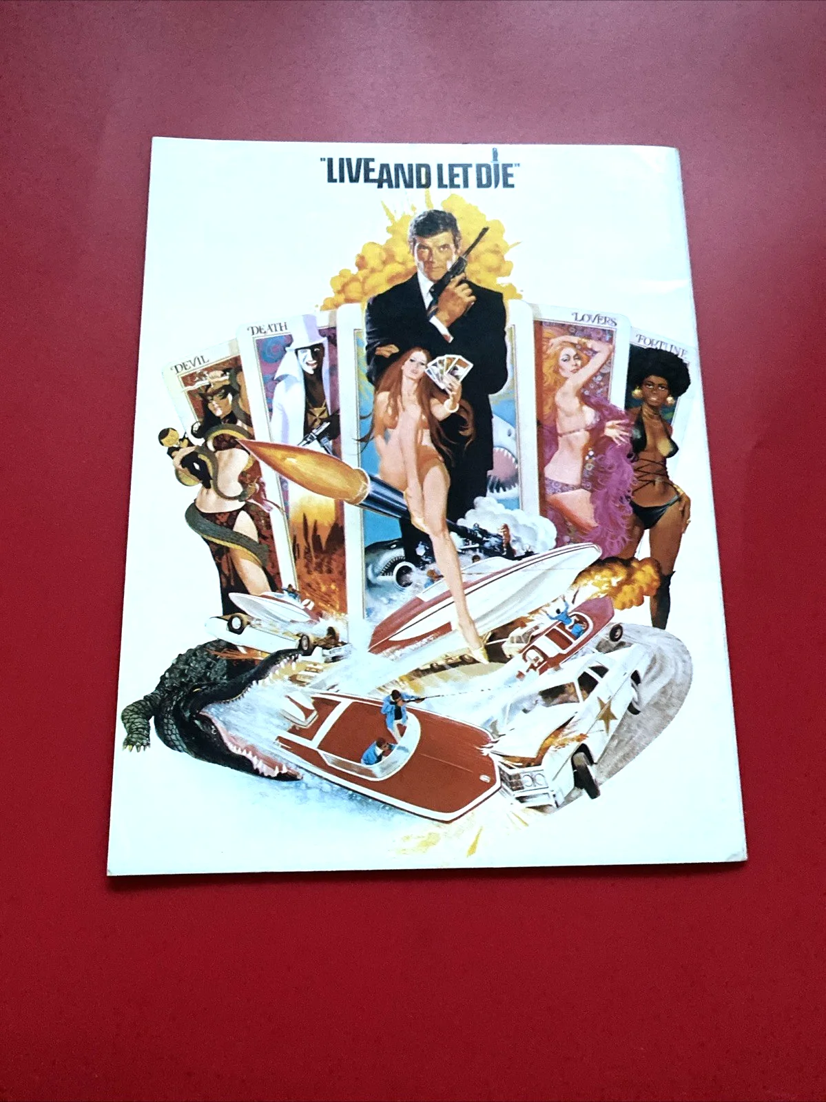 1973 Roger Moore James Bond 007 Live and let die official souvenir brochure A4, image 2